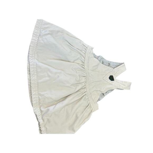 Vintage Y2K Baby Gap Romper Dress Overalls Khaki Cotton Lined size 6-12 months - Picture 10 of 13